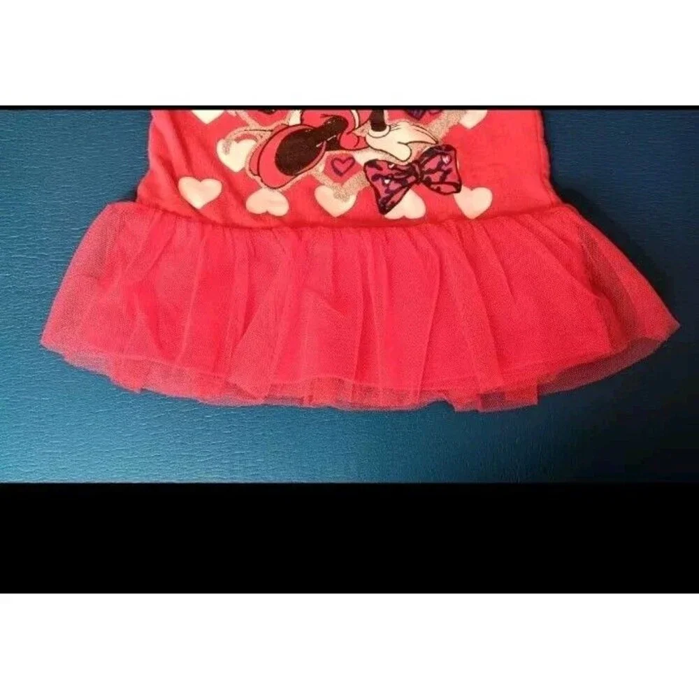 shirt 18 months Girls Disney Minnie Mouse Sleeveless tank red ruffle